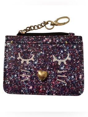 Betsey Johnson cat face card holder/coin purse